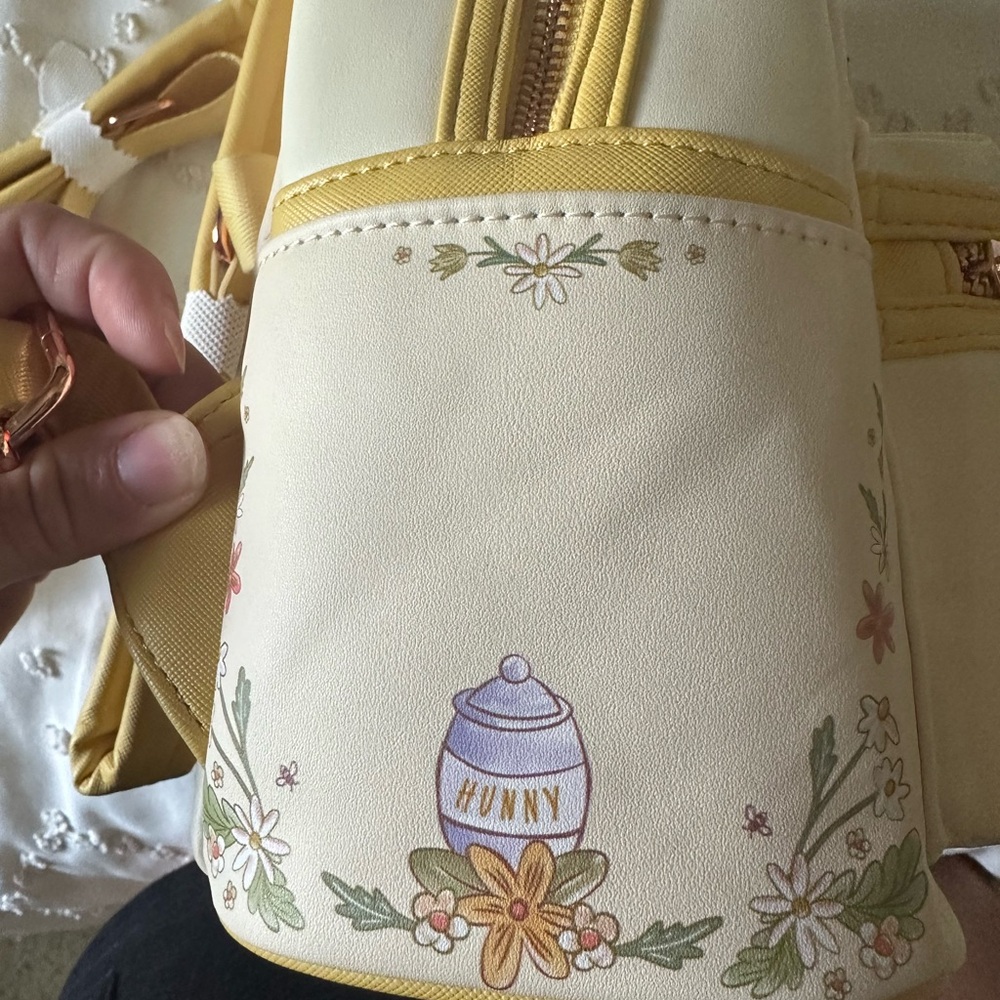 Loungefly Disney Winnie the Pooh  Cream and Yellow Kids Backpack - Picture 6 of 7